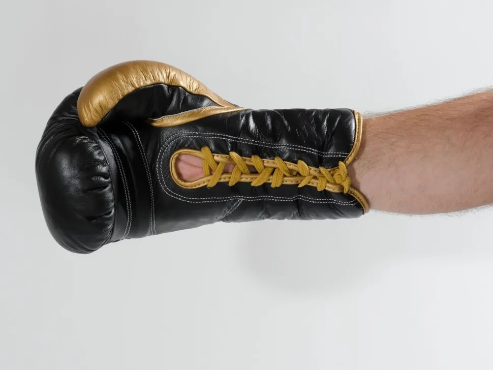 Boxhandschuhe Leder mit Schnürung