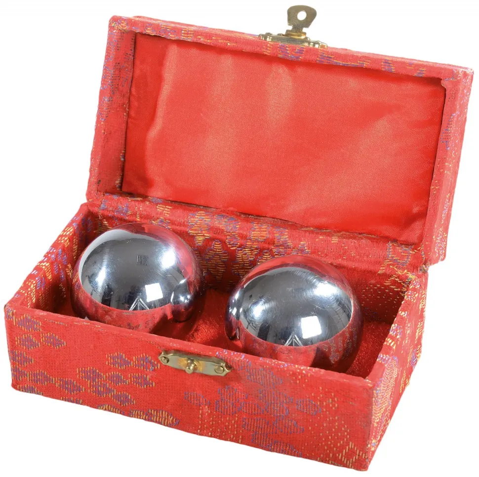 Chinesische Kugeln mit Klang, silber / chrom