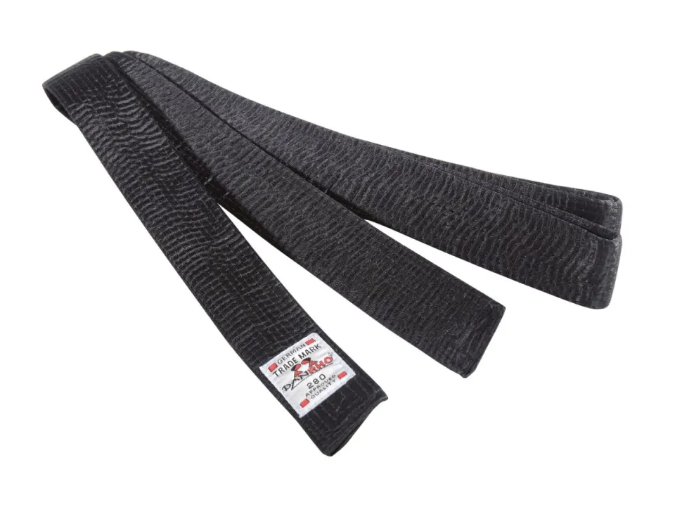 DANRHO Budo-Gürtel, in 4 cm und 5 cm schwarz, aus Kunstseide