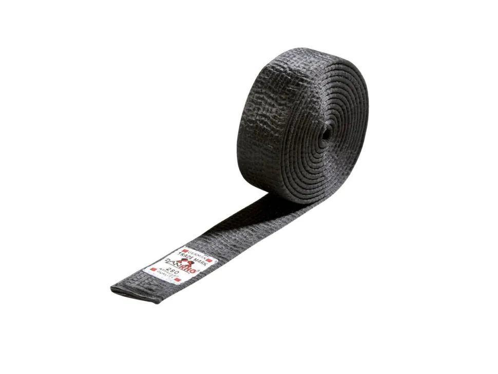 DANRHO Budo-Gürtel, in 4 cm und 5 cm schwarz, aus Kunstseide