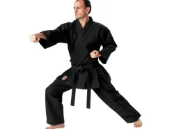 Karateanzug Traditional schwarz 12 oz