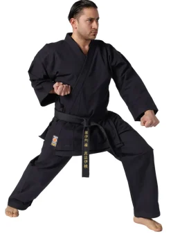 Karateanzug Traditional schwarz 12 oz