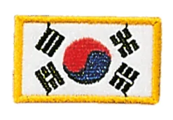 Stickabzeichen Länderflagge Korea