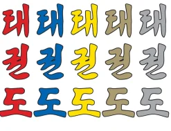 Taekwondo Schriftzug koreanisch