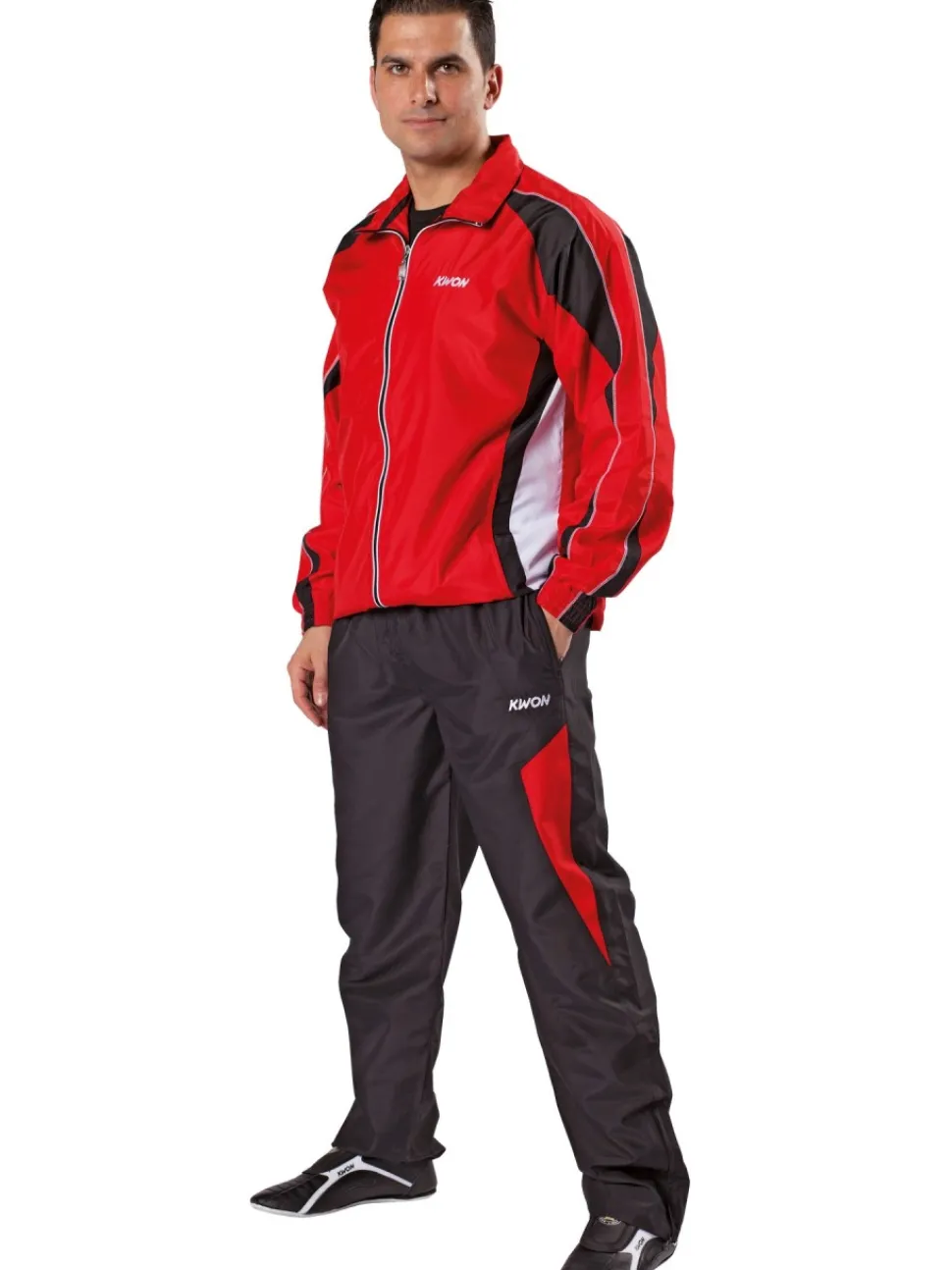 Trainingsanzug Performance Micro rot / schwarz